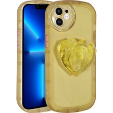 iPhone 12 Uyumlu Kamera Korumalı Pop Soketli Renkli Tknc Ofro Kapak-Sarı