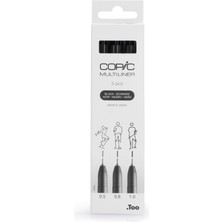 Copic Multiliner 3'lü Siyah Set - Broad