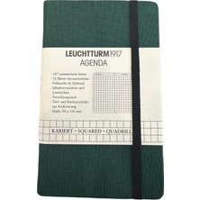 LEUCHTTURM1917 Limited Edition Kumaş Kapak Siyah Bantlı A6 Kareli Defter Green 326001