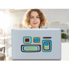 Defter Sticker,laptop Sticker Kareli Mavi,yeşil Desen Pvc 61X30X0,5CM