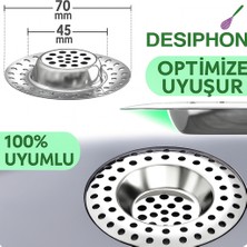 4'lü 304 Kalite Paslanmaz Çelik Lavabo Süzgeci | Gider Tıkanıklığı Önleyici Süzgeç Seti