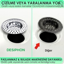 4'lü 304 Kalite Paslanmaz Çelik Lavabo Süzgeci | Gider Tıkanıklığı Önleyici Süzgeç Seti