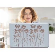 Defter Sticker,laptop Sticker Gri Çiçekli  Pvc 48X33X0,5CM