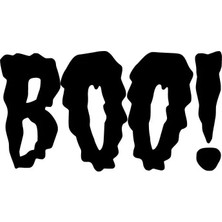 Boo Sticker (Oto-Motor-Laptop-Duvar-Dekor) 30 x 15 cm