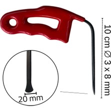 10 cm 3X8MM Çap Plaka Çubuk Büyük Ağız Çubuk - S15-01