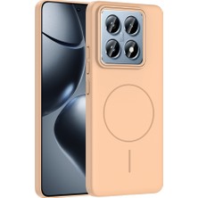 14T Pro Kılıf Magsafe Şarj Özellikli Tknc Ruby Sert Kapak - Desert Titanyum