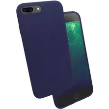 iPhone 8 Plus Uyumlu Tknc Silk Silikon-Lacivert