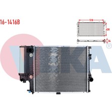 VEKA-16-1416B - Su Radyatoru Brazıng Bmw 5 Serısı (E39) 520 I A-T Ac+/- 1995-2003