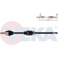 VEKA-FI-8073 - Komple Aks (Ic Aks Kafası Takılı) Sag On Fıat Fıorıno (225) 1.3 Mjt Euro 5 Uzunluk 919MM 2013-