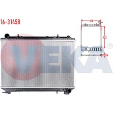 VEKA-16-3145B - Su Radyatoru Brazıng Nıssan vanette Cargo (HC23) 2.3d M-T Ac+/- 1996-