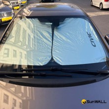 Honda Civic Fd6 - Fb7 2007 - 2015 Için Uyumlu Titanyum Gümüş Oto Güneşlik