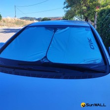 Honda Civic Fd6 - Fb7 2007 - 2015 Için Uyumlu Titanyum Gümüş Oto Güneşlik