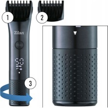 Siyah  Fonksiyonlu LED Tıraş Makinesi, Su Geçirmez, Hızlı Şarjli