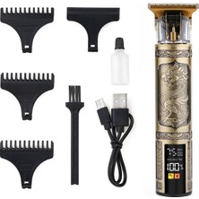 LED Ekranlı Çelik Kasa Profesyonel Tıraş Makinesi, Sakal ve Ense Çizim Özelliği