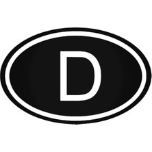 D Deutschland Country (Oto-Motor-Laptop-Duvar-Dekor) 10 x 6 cm