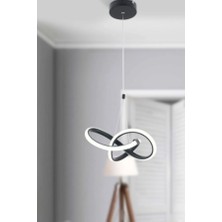 Modern Siyah Sarkıt LED Avize Beyaz Power Led'li Salon, Mutfak, Oda, Hol Aydınlatma