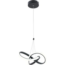 Modern Siyah Sarkıt LED Avize Beyaz Power Led'li Salon, Mutfak, Oda, Hol Aydınlatma