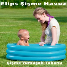 Bestway Çocuklar Için Şişme Havuz Bestway 51034 Şişme Yumuşak Tabanlı Elips 91 cm Bebek Havuzu