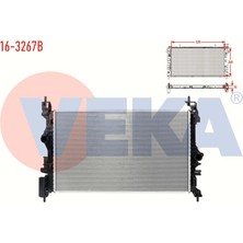 VEKA-16-3267B - Su Radyatoru Brazıng ''5.5mm Fın'' Opel Corsa E 1.3 Cdtı M-T Ac+/- 2014-