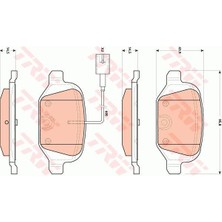 TRW-GDB1894 - Fren Balatası Arka Fıat 500 1.4 Abarth 08/08=> Fıat 500C - 1.4 Abarth 09/09=> 0.9 13=>