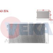 VEKA-43-3514 - Klıma Radyatoru Renault Megane Iıı (Kz0/1) 1.5 Dcı 2008-2010
