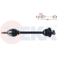VEKA-RN-8224A - Komple Aks Sol On Abslı 44 Dıs Uzunluk 650MM Renault Megane I 1.9 Dtı - 2.0i 1996-2003 / Scenıc I 1.6i 16V - 1.9 Dtı - 2.0 16V 1999-2003