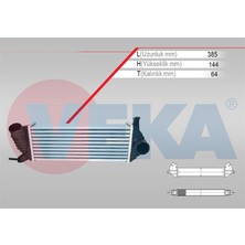 VEKA-42-3514 - Turbo Radyatoru (Intercooler) Kelepce Sıkmalı Renault Kangoo (Kw0/1) 1.5 Dcı 2008-