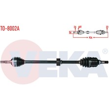 VEKA-TO-8002A - Komple Aks Sag On Toyota Corolla (_E11_) 1.6 Abslı 48 Dıs Uzunluk 926MM 1997-2002