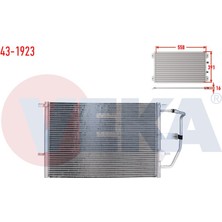 VEKA-43-1923 - Klıma Radyatoru Ford Escort Vıı 1.6i 16V 1995-1999