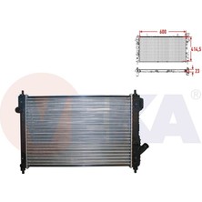 VEKA-16-1616B - Su Radyatoru Brazıng Chevrolet Aveo (T250) 1.4i / Kalos (T200) 1.4 16V M-T Ac+/- 2006-2011
