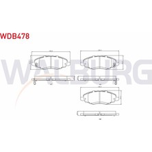 WALBURG-WDB478 - Fren Balata On Ikazlı Toyota Hı-Lux Pıck Up 2.5 D 2005-2011 / Hı-Lux Pıck Up 2.5 D-4d 2005-2011