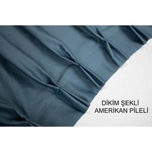 Dauble Blackut Karartma Perde Tek Kanat 1x2 Amerikan Pileli Fon Perde