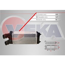 VEKA-42-3301 - Turbo Radyatoru (Intercooler) Uzun Borulu Peugeot Partner Tepee 1.6 Hdı 90 Hp 2008-