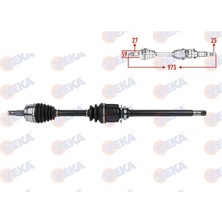 VEKA-FI-8113 - Komple Aks Sag On Uzunluk 975MM Fıat 500×1.4 6 At/6 mt 2014- / Jeep Renegade  1.4 6 At/6 mt 2014-