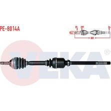 VEKA-PE-8014A - Komple Aks Sag On Peugeot 306 (7b,n3,n5) 1.9 D Abslı 29 Dıs Uzunluk 881MM 1993-2002