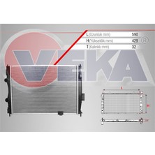 VEKA-16-3132 - Su Radyatoru Mekanık Nıssan Qashqaı (J10) 1.5 Dcı M-T 2007-2014