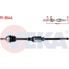 VEKA-PE-8044A - Komple Aks Sag On Peugeot 406 (8b) 2.0i Abslı 29 Dıs Uzunluk 904,5MM 1995-2004