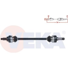 VEKA-BM-8042 - Komple Aks Sol Arka Uzunluk 749MM Bmw 116İ - 118İ (F20,F21) 2010- / 316İ - 320İ (F30) 2011-