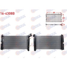 VEKA-16-4308B - Su Radyatoru Brazıng Toyota Corolla 1.4 Vvt-I Zz 121 Kasa A-T 2002-2007
