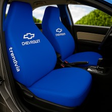 Mavi Penye Chevrolet Logolu Oto Koltuk Kılıfı – Ön ve Arka Koltuklara Uygun Servis Kılıfı Takımı