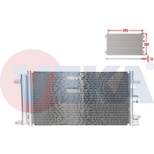 VEKA-43-1813 - Klıma Radyatoru Fıat Doblo (119,223) 1.4 M-T 2001-2010