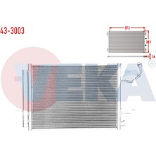 VEKA-43-3003 - Klıma Radyatoru Mıtsubıshı Colt Vı (Z3_A,Z2_A) 1.1 M-T 2002-2012