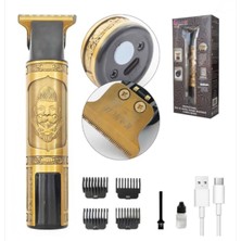 Şarjlı Saç ve Sakal Tıraş Makinesi, LCD Ekran, Siyah