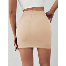 Zincirli Mini Şortlu Etek S241008