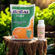 Tat & Aroma Sebze ve Meyve Bitki Besini ve Organik Mineralli Doğal Bitki Toprağı Torf 2'li Set