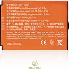 Sunmi P2 T6900 Uyumlu Pos Pili 7.6V 2480MAH Lion  Batarya
