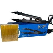 Serenity Haven Siyah Loof Saç Kaynak Makinesi, Keratin Çubuğu ile Güçlü ve Kalıcı Bağlantı