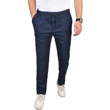 Deepsea Rahat Kesim Örme Kumaş Beli Lastikli Ince Spor Pantolon 2502216