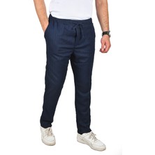 Deepsea Rahat Kesim Örme Kumaş Beli Lastikli Ince Spor Pantolon 2502216