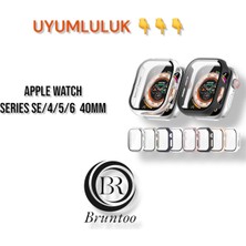 Apple Watch Series Se/4/5/6 40 mm Uyumlu  Kasa ve Ekran Koruyucu Mika Kılıf .